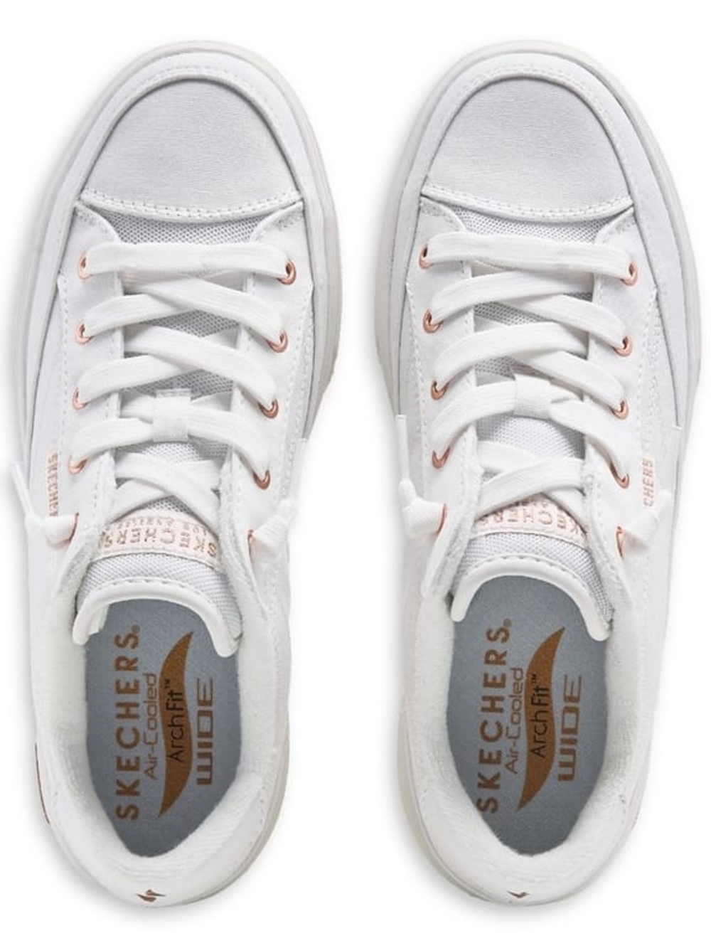 Skechers Women's White Low-Top Casual Sneakers - Picture 7 of 7